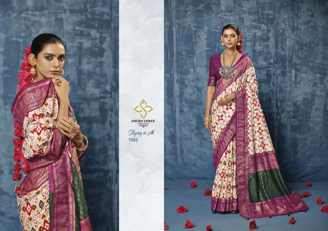 Pongal By Shubh Shree Tusser Silk Designer Sarees Wholesalers In Delhi